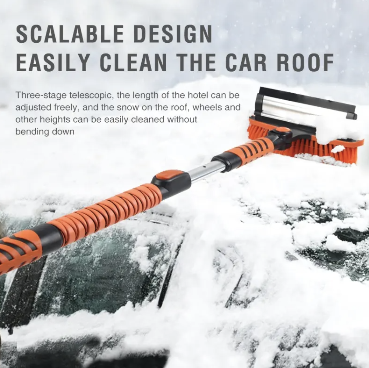 Extendable Snow Brush with Ice Scraper Lingo International