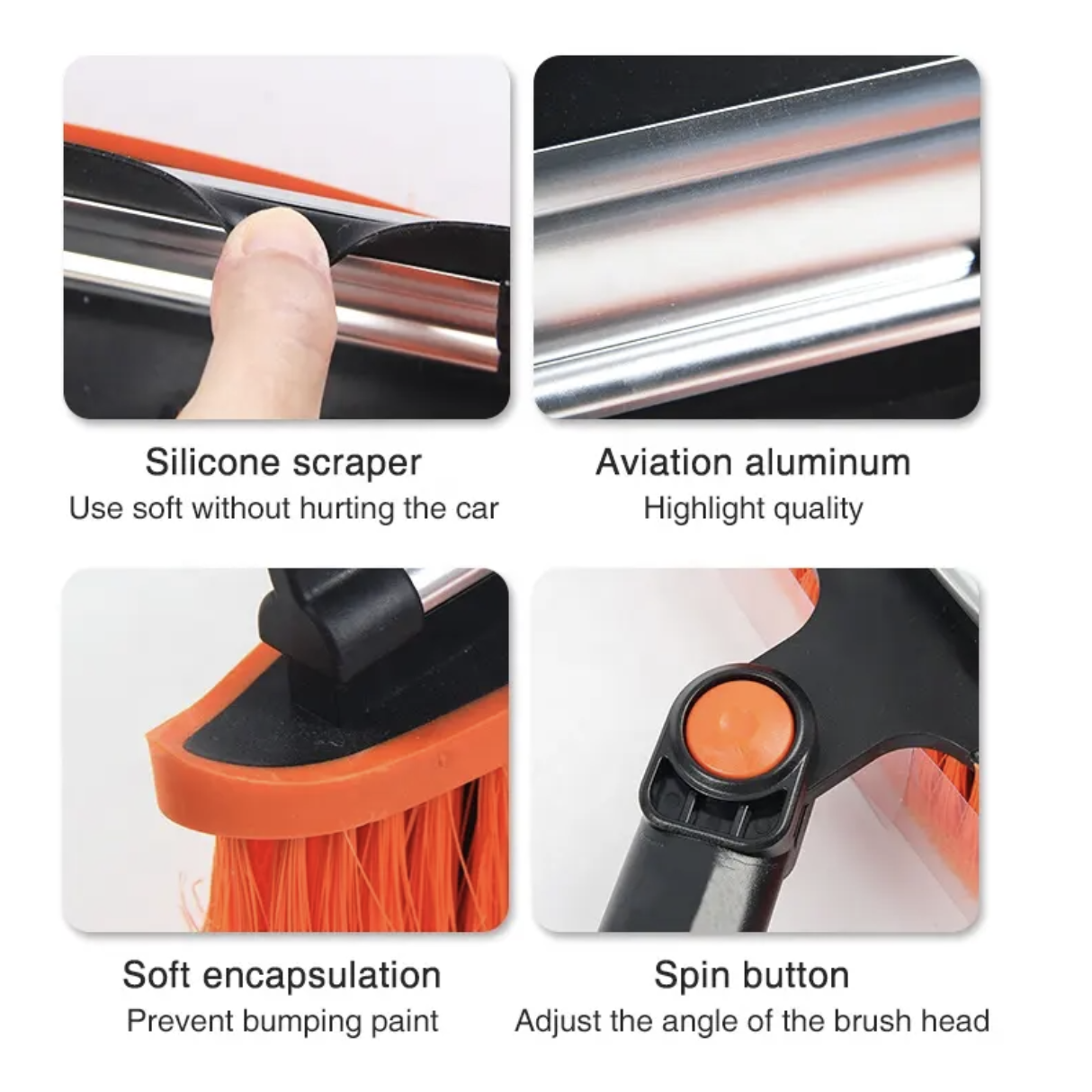 Extendable Snow Brush with Ice Scraper Lingo International
